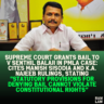 Supreme Court Grants Bail to V Senthil Balaji in PMLA Case: Cites Manish Sisodia and K.A. Najeeb Rulings, Stating "Statutory Provisions for Denying Bail Cannot Violate Constitutional Rights”