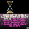 High Court of Jammu & Kashmir Dismisses Benami Suit as Time-Barred, Upholds Rejection of Plaint for Deficient Pleadings Under Order 7 Rule 11 CPC