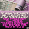 Delhi High Court Grants Bail to Accused in Rs. 46,000 Crore PMLA Case, Citing Overburdened Trial Process, Prolonged Custody, and Right to Speedy Trial under Article 21
