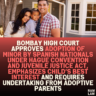 Bombay High Court Approves Adoption of Minor by Spanish Nationals Under Hague Convention and Juvenile Justice Act, Emphasizes Child’s Best Interest and Requires Undertaking from Adoptive Parents
