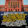 Karnataka High Court Affirms Conviction for Rash and Negligent Driving in Fatal Accident, Reduces Sentence Citing Shared Responsibility; Highlights Accused’s Silence on Key Evidence and Compensation to Victim’s Family