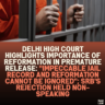 Delhi High Court Highlights Importance of Reformation in Premature Release: "Impeccable Jail Record and Reformation Cannot Be Ignored"; SRB's Rejection Held Non-Speaking