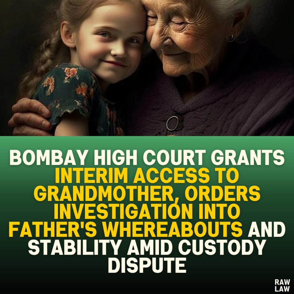 Bombay High Court Grants Interim Access to Grandmother, Orders Investigation into Father's Whereabouts and Stability Amid Custody Dispute