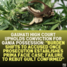 Gauhati High Court Upholds Conviction for Ganja Possession: "Burden Shifts to Accused Once Prosecution Establishes Prima Facie Case; Failure to Rebut Guilt Confirmed''