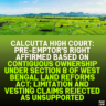 Calcutta High Court: Pre-emptor's Right Affirmed Based on Contiguous Ownership Under Section 8 of West Bengal Land Reforms Act; Limitation and Vesting Claims Rejected as Unsupported