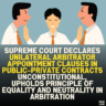 Supreme Court Declares Unilateral Arbitrator Appointment Clauses in Public-Private Contracts Unconstitutional, Upholds Principle of Equality and Neutrality in Arbitration