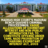 "Madras High Court’s Madurai Bench Quashes Criminal Proceedings: Vague Allegations of Exorbitant Interest and Non-Public Intimidation Fail to Constitute Offense Under Tamil Nadu Prohibition of Charging Exorbitant Interest Act, 2003"