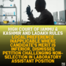 High Court of Jammu & Kashmir and Ladakh Rules Local Preference Inapplicable Where Candidate's Merit is Inferior, Dismisses Petition Challenging Non-Selection in Laboratory Assistant Position