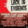 Supreme Court Quashes High Court Order, Restores Tribunal’s Decision Over Procedural Lapses and Lack of Oral Evidence in Disciplinary Inquiry