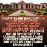 Chhattisgarh High Court: "A Claim of Desertion Requires Proof of Two Years of Continuous Desertion Before Filing the Divorce Petition"; Review Is Not an Opportunity to Reargue or Rehear a Case; Dismisses Review Petition and Upholds Maintenance Enhancement