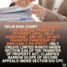 Delhi High Court: Documents Like General Power of Attorney (GPA), Sale Agreement, and Will Do Not Transfer Ownership of Immovable Property, Only Create Limited Rights Under Section 53A of the Transfer of Property Act; Clarifies Narrow Scope of Second Appeals Under Section 100 CPC