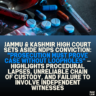 Jammu & Kashmir High Court Sets Aside NDPS Conviction: "Prosecution Must Prove Case Without Loopholes" — Highlights Procedural Lapses, Unreliable Chain of Custody, and Failure to Involve Independent Witnesses