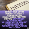 Bombay High Court Dismisses Appeals Seeking Interim Injunctions in Property Dispute: Emphasizes Readiness and Willingness for Specific Performance and Adequacy of Lis Pendens Protection