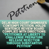 Delhi High Court Dismisses Contempt Petition, Holds Sentence Review Board Complied with Directions: "Petitioner at Liberty to Challenge Premature Release Rejection Through Substantive Petition"