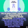 Delhi High Court Dismisses Ex-Management’s Challenge to Share Transfers: Affirms Bona Fide Purchasers’ Right to Register Shares and Receive Accretions Despite Liquidation Restrictions