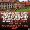 Allahabad High Court Rules Licence Fees Cannot Be Recovered as Arrears of Land Revenue: "Recovery Must Be in Accordance with the Law"