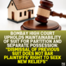 Bombay High Court Upholds Maintainability of Suit for Partition and Separate Possession: "Dismissal of Previous Suit Does Not Bar Plaintiffs' Right to Seek New Reliefs"