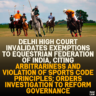 Delhi High Court Invalidates Exemptions to Equestrian Federation of India, Citing Arbitrariness and Violation of Sports Code Principles; Orders Investigation to Reform Governance