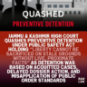 quashed preventive detention