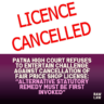 license cancelled