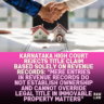 Karnataka-High-Court-Rejects-Title-Claim-Based-Solely-on-Revenue-Records-Mere-Entries-in-Revenue-Records-Do-Not-Establish-Ownership-and-Cannot-Override-Legal-Title-in-Immovable-Property-Matters