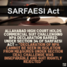 Allahabad High Court Holds Commercial Suit Challenging NPA Declaration Barred Under Section 34 of SARFAESI Act — “Declaration of NPA Cannot Be Seen in Isolation from Measures Under Section 13(4); Challenge Was Inseparable and Suit Rightly Rejected”