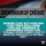 dishonour of cheque