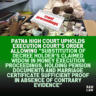 money execution proceedings