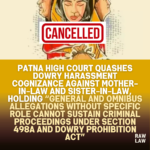 dowry harassment quashed