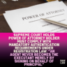 Supreme-Court-Holds-Power-of-Attorney-Holder-Must-Comply-with-Mandatory-Authentication-Requirements-Under-Registration-Law-An-Agent-Never-Becomes-the-Executant-Merely-by-Signing-on-Behalf-of-Principal