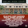 Delhi High Court dismisses appeal against return of plaint — “territorial jurisdiction must appear from the plaint itself; an unconscionable plaint cannot be cured by amendment” 3 delhi high court