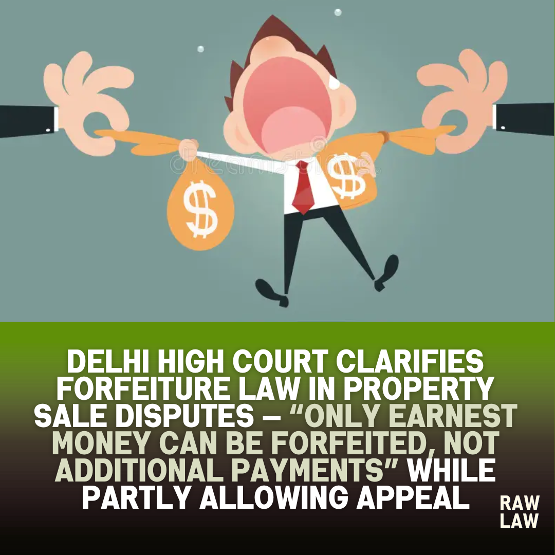 Delhi High Court clarifies forfeiture law in property sale disputes ...