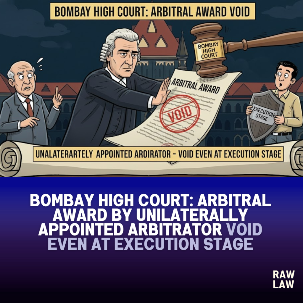 Bombay High Court: Arbitral award by unilaterally appointed arbitrator void even at execution stage 7 arbitral award