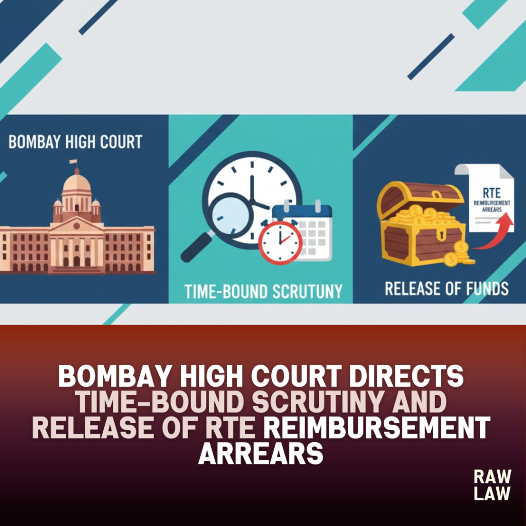 Bombay High Court directs time-bound scrutiny and release of RTE reimbursement arrears 3 arrears