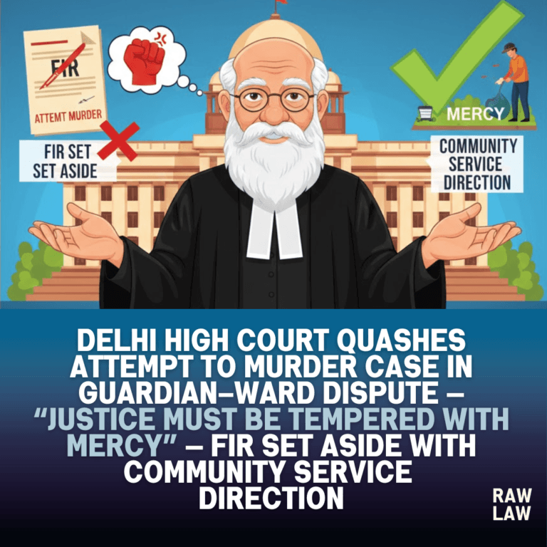 Delhi High Court quashes attempt to murder case in guardian–ward ...