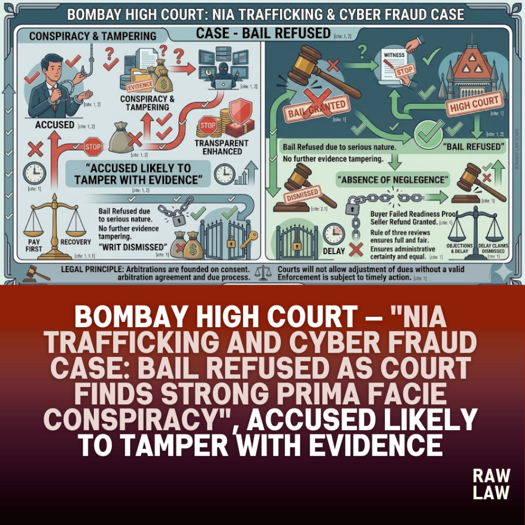 Bombay High Court — "NIA trafficking and cyber fraud case: bail refused as court finds strong prima facie conspiracy", accused likely to tamper with evidence 1 NIA trafficking, cyber fraud