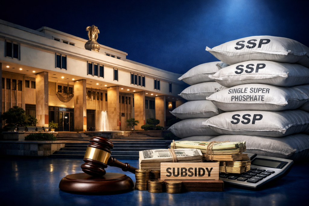 Delhi High Court sets aside unsigned hearing report removing SSP manufacturer from NBS scheme — “Procedural lapses, proportionality ignored; fresh determination ordered for disputed subsidy period” 1 Delhi High Court sets aside unsigned hearing report removing SSP manufacturer from NBS scheme — “Procedural lapses, proportionality ignored; fresh determination ordered for disputed subsidy period”