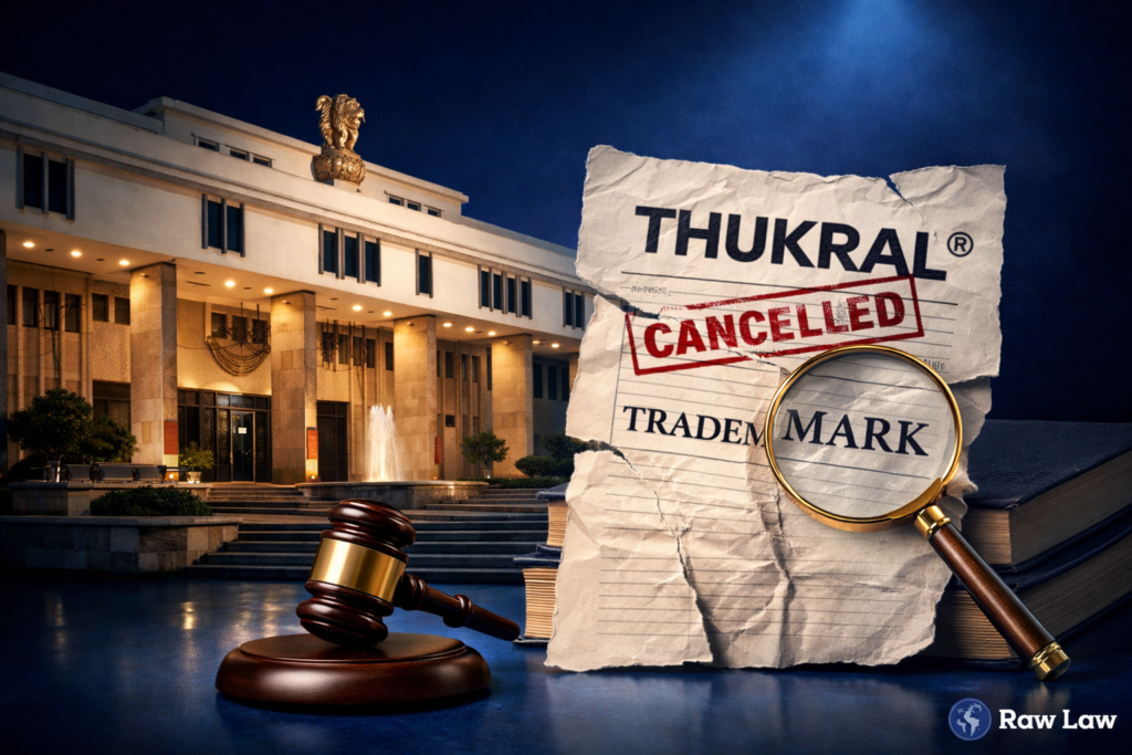 Delhi High Court upholds cancellation of ‘THUKRAL’ trademark — “Prior user prevails over registration; writ court cannot cure procedural default”; petitions dismissed