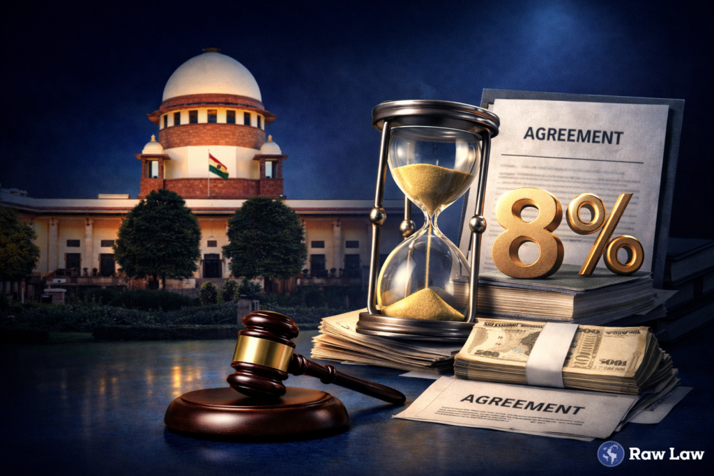 Supreme Court of India holds arbitral tribunals cannot award pre-award interest barred by contract — “Section 31(7)(a) subordinates arbitral discretion to party agreement”; post-award interest reduced to 8% 1 Supreme Court of India holds arbitral tribunals cannot award pre-award interest barred by contract — “Section 31(7)(a) subordinates arbitral discretion to party agreement”; post-award interest reduced to 8%