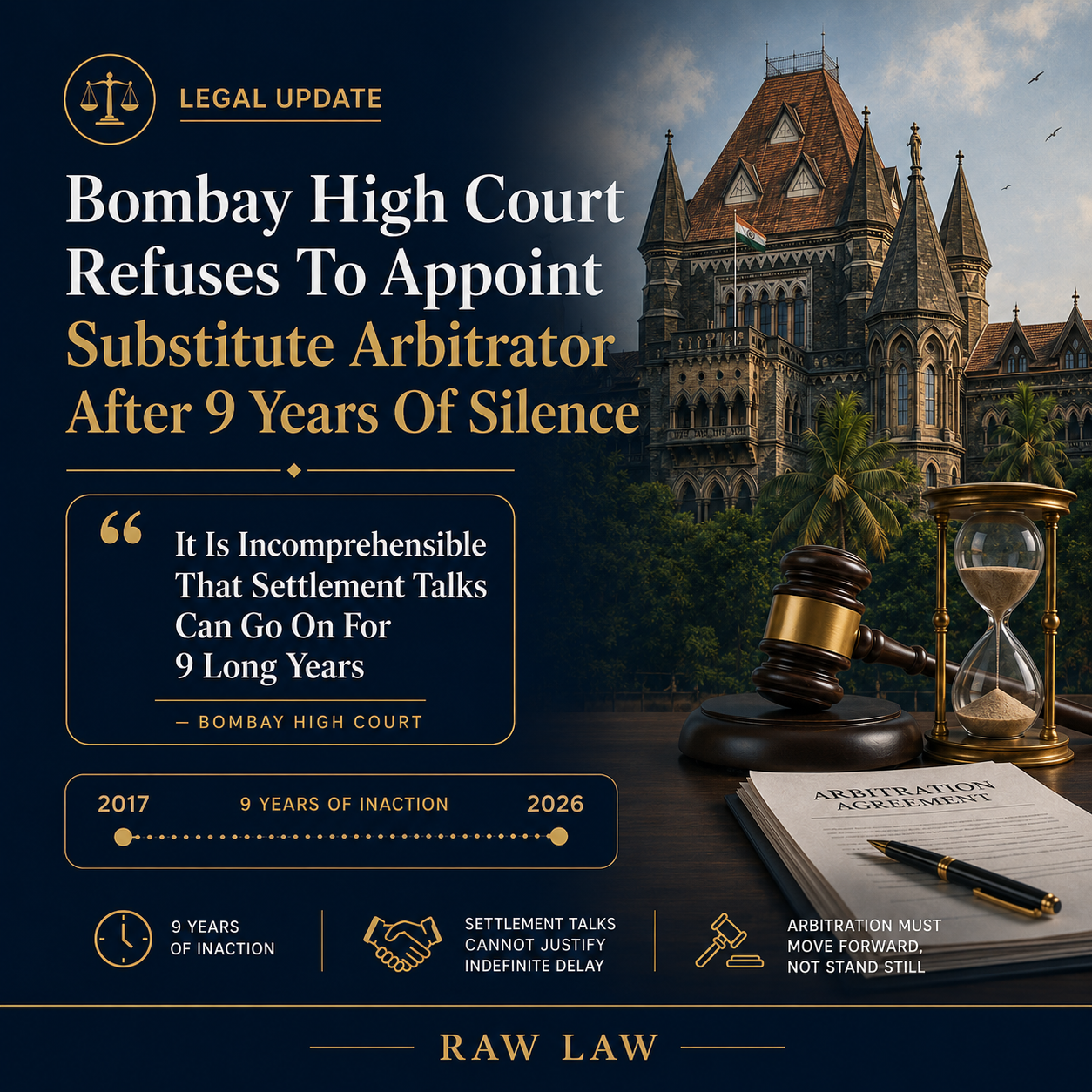Bombay High Court Refuses To Appoint Substitute Arbitrator After 9 Years Of Silence: “It Is Incomprehensible That Settlement Talks Can Go On For 9 Long Years” 62 ChatGPT Image May 22 2026 09 50 17 AM