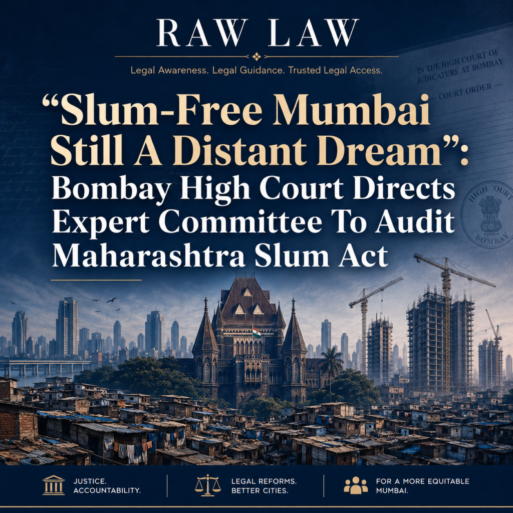 "Slum-Free Mumbai Still A Distant Dream”:Bombay High Court Directs Expert Committee To Audit Maharashtra Slum Act 51 “Slum-Free Mumbai Still A Distant Dream”:Bombay High Court Directs Expert Committee To Audit Maharashtra Slum Act