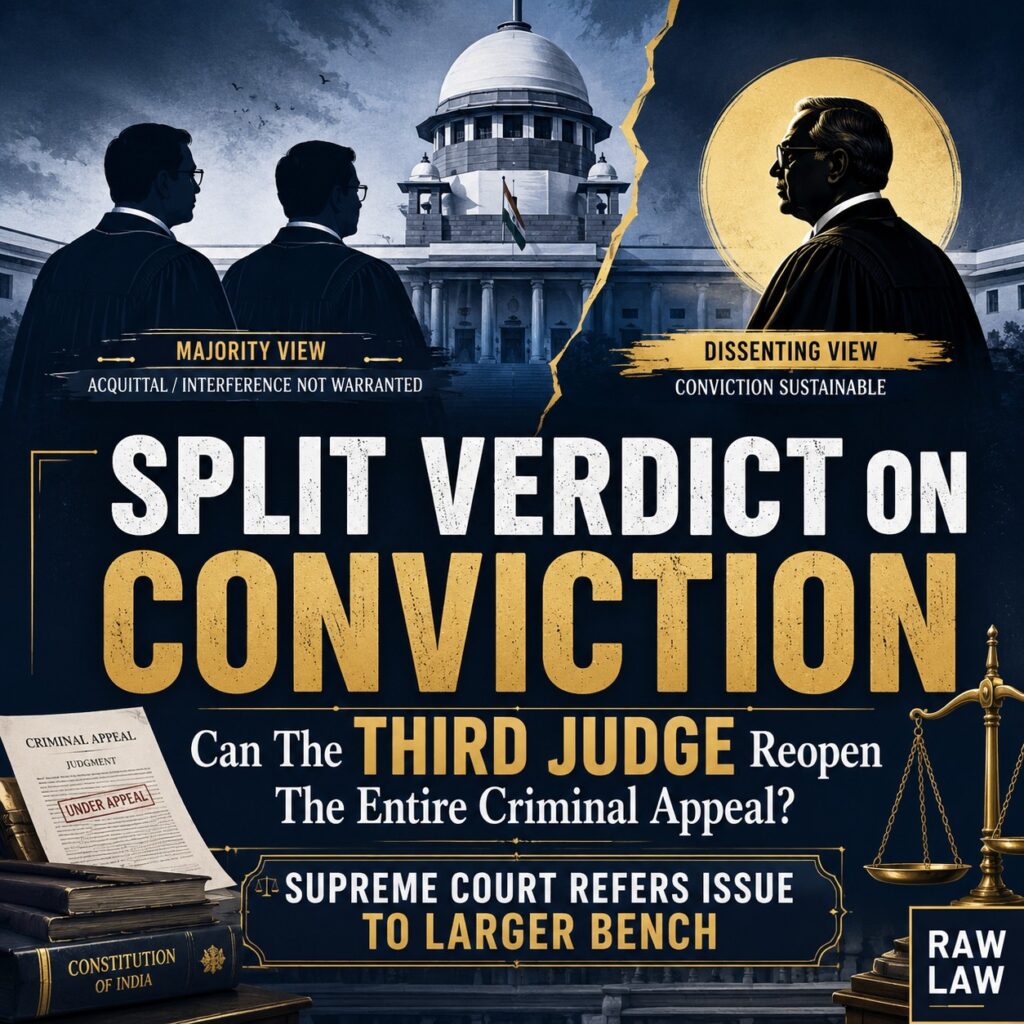 When A Division Bench Delivers A Split Verdict On Conviction, Can The Third Judge Reopen The Entire Criminal Appeal? Supreme Court Refers Issue To Larger bench. 1 WhatsApp Image 2026 06 10 at 4.51.45 PM