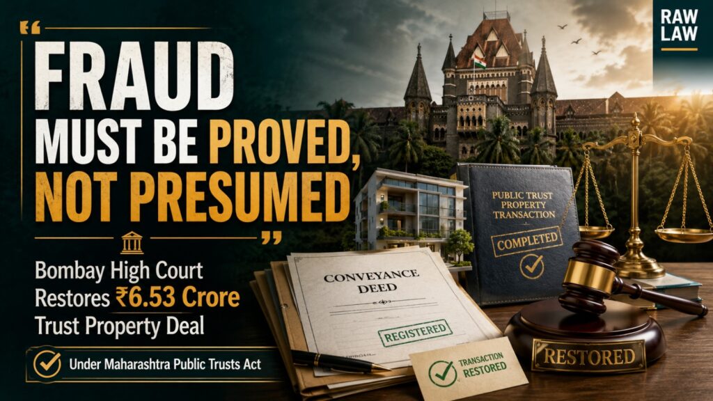 Fraud Must Be Proved, Not Presumed”: Bombay High Court Restores ₹6.53 Crore Trust Property Deal Under Maharashtra Public Trusts Act 1 WhatsApp Image 2026 06 10 at 6.14.00 PM