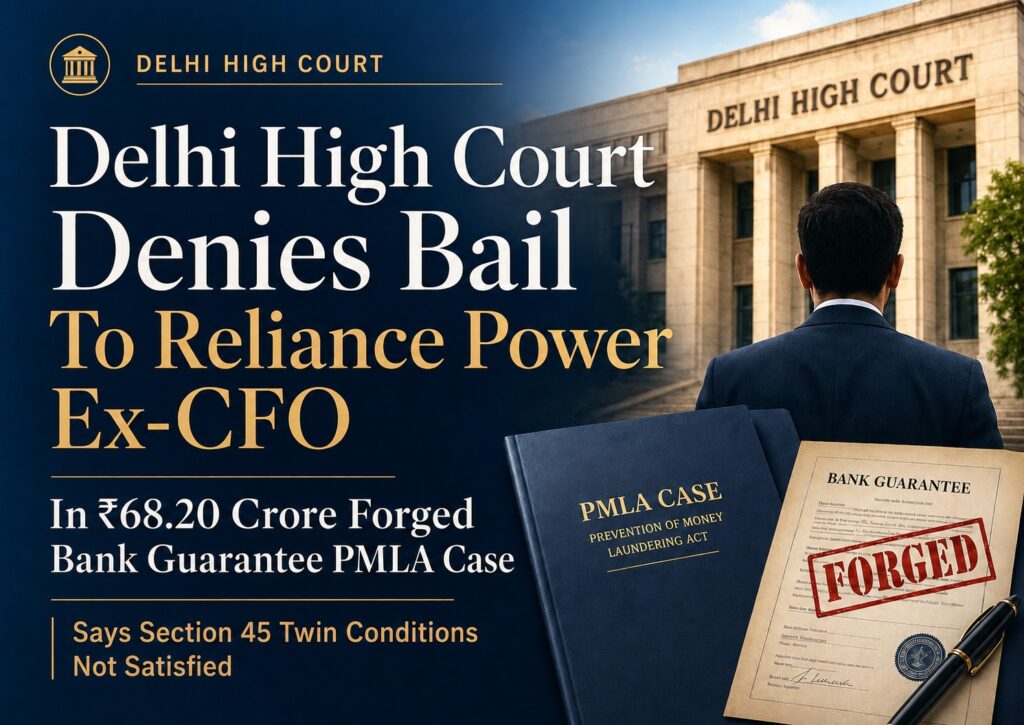 Delhi High Court Denies Bail To Reliance Power Ex-CFO In ₹68.20 Crore Forged Bank Guarantee PMLA Case 1 WhatsApp Image 2026 06 11 at 3.25.45 PM