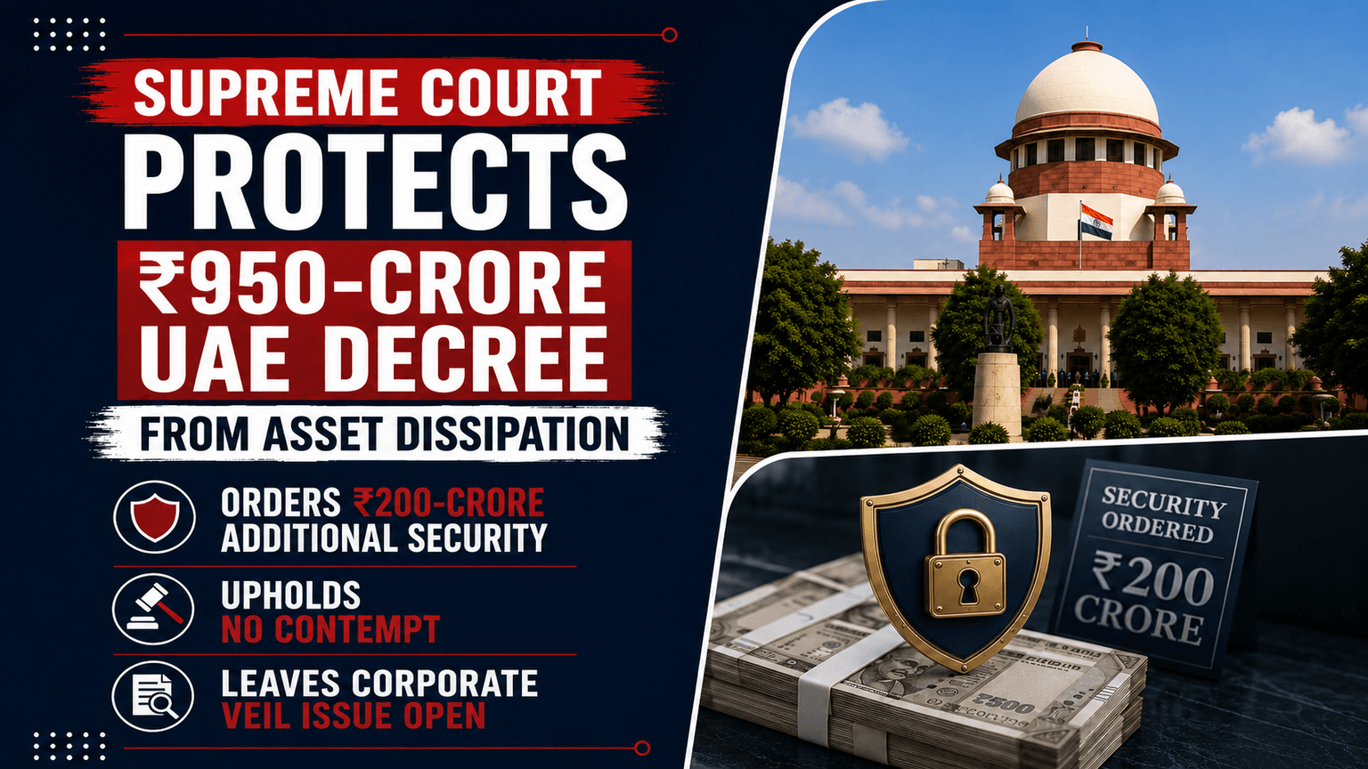 Supreme Court Protects ₹950-Crore UAE Decree From Asset Dissipation ...